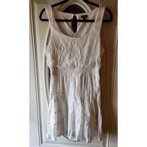 Lily Rose White Lace Summer Tank Midi dress Size Large